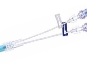 Линии инфузионные Safe Conekt - Duo на два подключения через луер-лок клапан – ID 1 мм, внешний  2 мм, длиной 12 см.